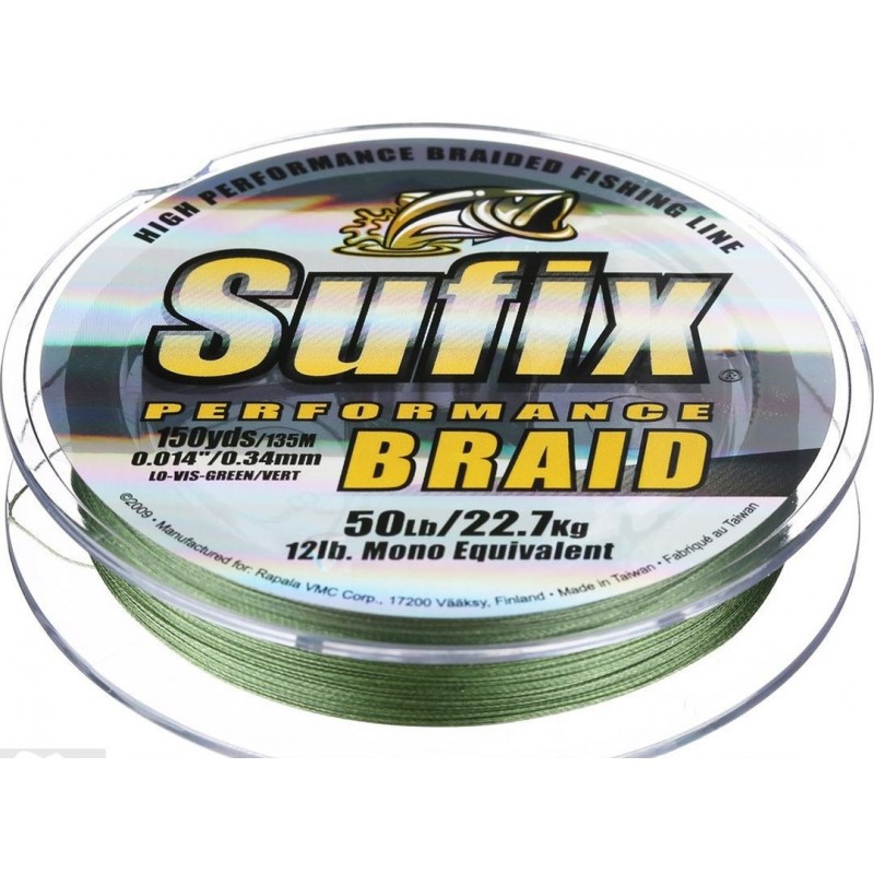 Fir Textil Sufix Performance Braid, Lo-Vis Green