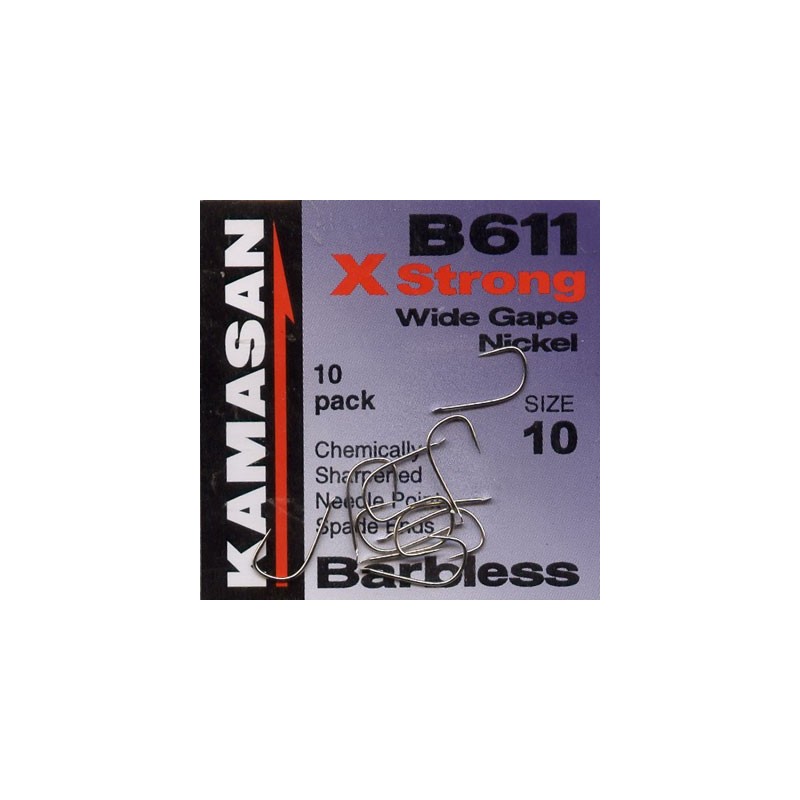 Carlige Kamasan B611 X Strong Wide Gape Barbless