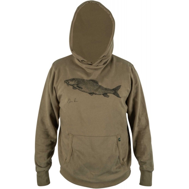 Hanorac Korum Classic Barbel Hoodie Brown Olive Marimea L