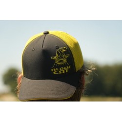 Sapca Black Cat Trucker Cap, Black-yellow