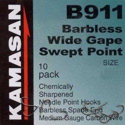 Kamasan B911 Barbless Wide Gape Swept Point